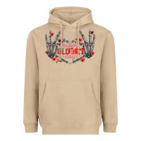 Mushroom Happy Valentine's Day skeleton hands Heavyweight Hoodie - FaDigitalArtStudio