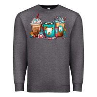 Charcoal Heather Dentist Coffee Cups Premium Sweatshirt - FaDigitalArtStudio