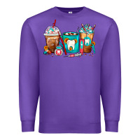 Purple Dentist Coffee Cups Premium Sweatshirt - FaDigitalArtStudio