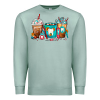 Seafoam Dentist Coffee Cups Premium Sweatshirt - FaDigitalArtStudio