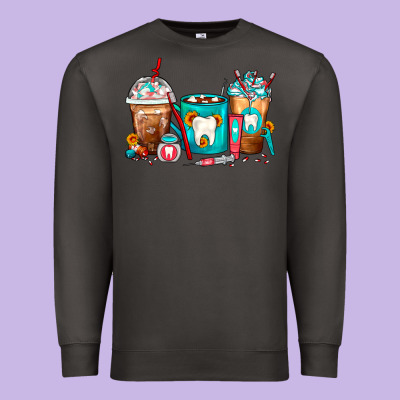 Dentist Coffee Cups Premium Sweatshirt Designed By Fadigitalartstudio