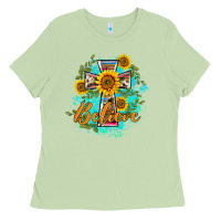 Matcha western belive sunflowers cross Ladies Tee - BarkalooDesign