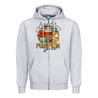 Heather Grey just a girl who loves pumpkin spice Zipper Hoodie - CowGirlArtShop