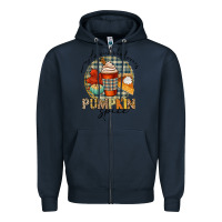 Navy just a girl who loves pumpkin spice Zipper Hoodie - CowGirlArtShop