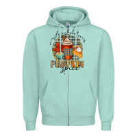Seafoam just a girl who loves pumpkin spice Zipper Hoodie - CowGirlArtShop