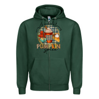 Sports Green just a girl who loves pumpkin spice Zipper Hoodie - CowGirlArtShop