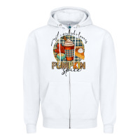 White just a girl who loves pumpkin spice Zipper Hoodie - CowGirlArtShop