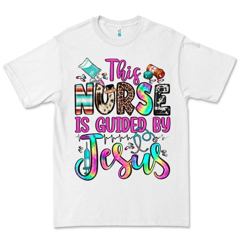 This Nurse Is Guided By Jesus Premium Tee by JahusDesignShop | Teevron