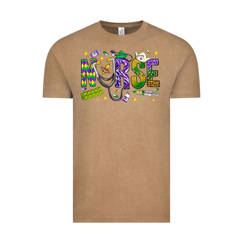 Mardi Gras Nurse Vintage Tee by BundleAndBundleShop | Teevron