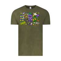 Vintage Olive Mardi Gras nurse Vintage Tee - BundleAndBundleShop