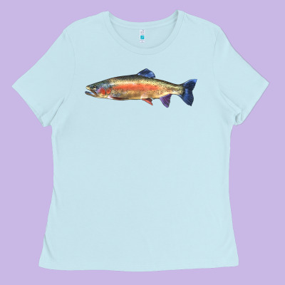 Rainbow Trout Ladies Tee Designed By Lillyallendesigns
