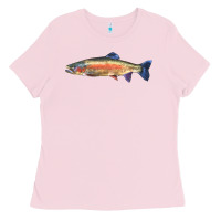 Bubblegum Pink Rainbow Trout Ladies Tee - LillyAllenDesigns