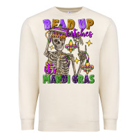 Sandshell Bead up bitches it's Mardi Gras skeleton Premium Sweatshirt - FaDigitalArtStudio