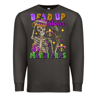 Smoke Bead up bitches it's Mardi Gras skeleton Premium Sweatshirt - FaDigitalArtStudio