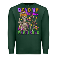 Sports Green Bead up bitches it's Mardi Gras skeleton Premium Sweatshirt - FaDigitalArtStudio
