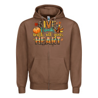 Chestnut give thanks with all your heart Zipper Hoodie - CowGirlArtShop