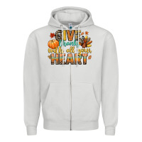 Dove Grey give thanks with all your heart Zipper Hoodie - CowGirlArtShop