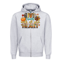 Heather Grey give thanks with all your heart Zipper Hoodie - CowGirlArtShop