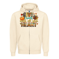 Sandshell give thanks with all your heart Zipper Hoodie - CowGirlArtShop