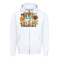 White give thanks with all your heart Zipper Hoodie - CowGirlArtShop
