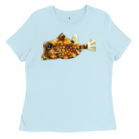 Baby Blue humpback turretfish Ladies Tee - LillyAllenDesigns