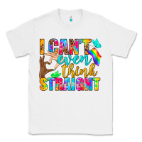 White LGBTQ I Can't Even Think Straight Classic Tee - BundleAndBundleShop