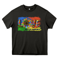 Asphalt sunflower love autism awareness Heavy Core Tee - BarkalooDesign
