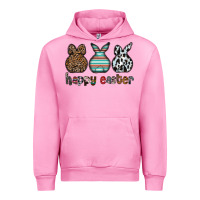 Fuchsia Pink Happy Easter Urban Hoodie - CowhideDigitalArt