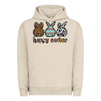 Pigment French Oak Happy Easter Urban Hoodie - CowhideDigitalArt