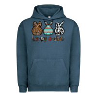 Pigment Midnight Navy Happy Easter Urban Hoodie - CowhideDigitalArt