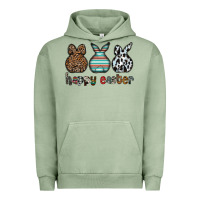 Pigment Oil Green Happy Easter Urban Hoodie - CowhideDigitalArt