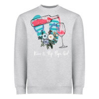 Heather Grey Wine Flip Flops Girl Heavyweight Sweatshirt - Bettercallsaul