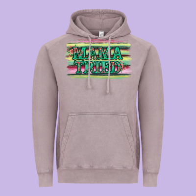 Floral Mama Tried Vintage Hoodie Designed By Jasminsmagicworld