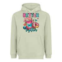 Matcha better together donut and coffee valentines day Heavyweight Hoodie - OliviaCreatesArt