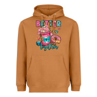 Meerkat better together donut and coffee valentines day Heavyweight Hoodie - OliviaCreatesArt