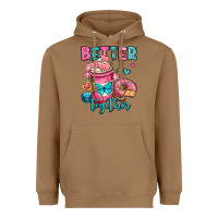 Toasted Coconut better together donut and coffee valentines day Heavyweight Hoodie - OliviaCreatesArt