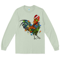Matcha Christmas Lights Rooster Long Sleeve Tee - RanaPortraitStore