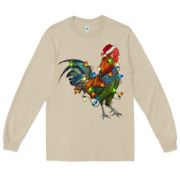 Mushroom Christmas Lights Rooster Long Sleeve Tee - RanaPortraitStore