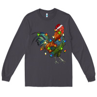 Smoke Christmas Lights Rooster Long Sleeve Tee - RanaPortraitStore