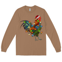 Toasted Coconut Christmas Lights Rooster Long Sleeve Tee - RanaPortraitStore