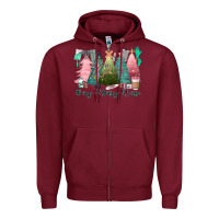 Burgundy verry merry nurse Zipper Hoodie - CowGirlArtShop