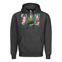 Charcoal Heather verry merry nurse Zipper Hoodie - CowGirlArtShop