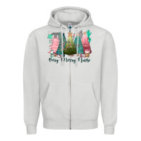 Dove Grey verry merry nurse Zipper Hoodie - CowGirlArtShop