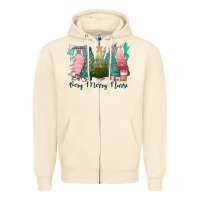 Sandshell verry merry nurse Zipper Hoodie - CowGirlArtShop