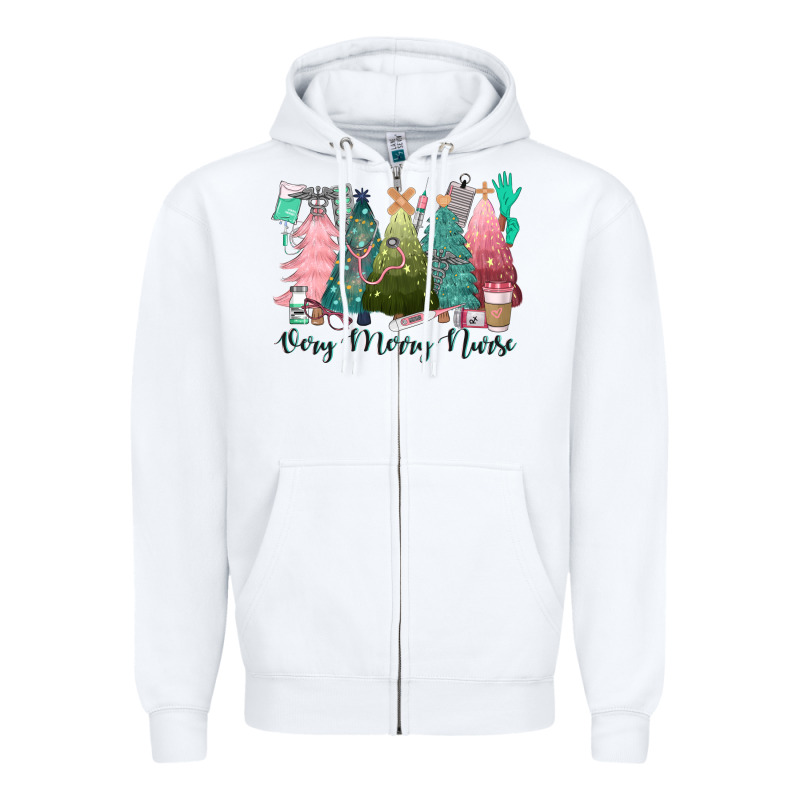 Verry Merry Nurse Zipper Hoodie by CowGirlArtShop | Teevron