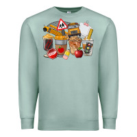 Seafoam School Bus Coffee Cups Premium Sweatshirt - FaDigitalArtStudio