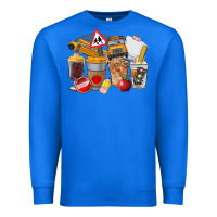 True Royal School Bus Coffee Cups Premium Sweatshirt - FaDigitalArtStudio