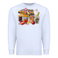 White School Bus Coffee Cups Premium Sweatshirt - FaDigitalArtStudio