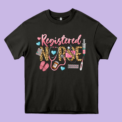 Registered Nurse Heavy Core Tee Designed By Lillyallendesigns