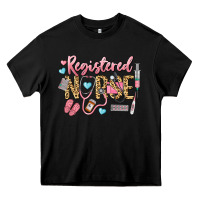 Black Registered Nurse Heavy Core Tee - LillyAllenDesigns